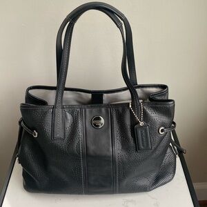 Coach 21938 Signature "C" Perforated Leather Handbag.